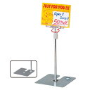 【まとめ買い10個セット品】ポップスタンド クリップ式ポップ立て クロームメッキ 61-656-33-1【 販促用品 ディスプレー ポップ立て ポップスタンド ...