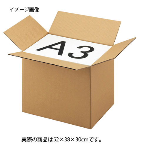 ダンボールケース 52×38×30cm 30枚 61-318-1-38【店舗運営用品 梱包用品 ダンボール・梱包ケース ダンボールケースA5・B5・A4・B4・A3・B3】【店舗什器 小物 ディスプレー ギフト ラッピング 包装紙 袋 消耗品 店舗備品】【ECJ】