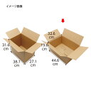 【まとめ買い10個セット品】ワンタッチダンボール 宅配サイズ 44.6×32.6×19.6cm 20枚 61-319-1-9【店舗什器 小物 ディスプレー ギフ...