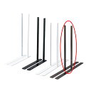 【まとめ買い10個セット品】卓上ネットディスプレー脚(左右) 両面用 黒 61-128-7-4【 店舗什器 ネット什器 ディスプレイネット 卓上ネットディスプレイ脚 】【ECJ】