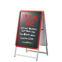 両面ポスタースタンド&ボード A1用 レッド 61-224-4-2【サイン・掲示用品 スタンド看板・立て看板 ポスタースタンド 両面ポスタースタンド&ボード A...