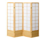 和風衝立 4連 H150cm ナチュラル 61-354-8-3【メーカー直送/代金引換決済不可】【店舗什器 パネル ディスプレー 棚 店舗備品】【ECJ】