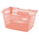 【まとめ買い10個セット品】買物カゴ(28リットル) サーモンピンク 10個 61-379-3-1【店舗備品 店舗インテリア 店舗改装】【ECJ】