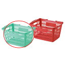 【まとめ買い10個セット品】買物カゴ(28リットル) パステルグリーン 10個 61-379-3-2【 店舗運営用品 店内・店外備品 買物カゴ・ショッピングバッ...
