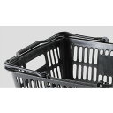 【まとめ買い10個セット品】買物カゴ(28リットル) ブラック 10個 61-379-3-4【店舗備品 店舗インテリア 店舗改装】【ECJ】