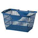 【まとめ買い10個セット品】 買物カゴ(28リットル) ダークブルー 10個 61-379-4-5【店舗備品 店舗インテリア 店舗改装】【ECJ】