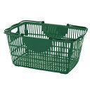 【まとめ買い10個セット品】買い物カゴ〔33リットル〕ダークグリーン10個 61-379-5-3【 店舗運営用品 店内・店外備品 ショッピングバッグ 33リット...