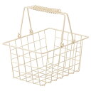 【まとめ買い10個セット品】ワイヤーバスケット S アイボリー 61-380-2-1【 店舗運営用品 店内・店外備品 買物カゴ・ショッピングバッグ ワイヤーバス...