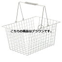 ワイヤーバスケット L ブラウン 61-380-2-8【店舗運営用品 店内・店外備品 買物カゴ・ショッピングバッグ ワイヤーバスケット】【店舗備品 店舗インテリ...