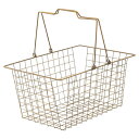 【まとめ買い10個セット品】アンティークゴールド ワイヤーバスケット L 61-380-3-3【店舗備品 店舗インテリア 店舗改装】【ECJ】