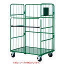 店舗用ラスパレ 床板スチール 扉付き W110cm 61-433-93-5【店舗運営用品 在庫場用品 台車・カート 店舗用ラスパレ 床板スチールタイプ】【ECJ...