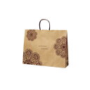 【まとめ買い10個セット品】レースィ 手提げ紙袋 茶 41.5×11×32 50枚 61-800-88-10【 ラッピング用品 ラッピングシリーズ レースィ 手...