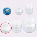 【まとめ買い10個セット品】クリアボックス(かぶせ式) 円柱 直径9.8×3.5 10個 61-288-7-20【店舗什器 パネル ディスプレー 小物 棚 店舗...