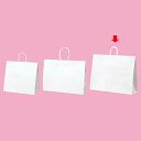 【まとめ買い10個セット品】丸ひもタイプ 白無地 60×18×47 50枚 61-431-25-12【 店舗備品 包装紙 ラッピング 袋 ディスプレー店舗 】【...