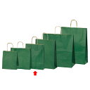 【まとめ買い10個セット品】カラー手提げ紙袋 グリーン 27×8×34 200枚 61-309-8-13【店舗備品 包装紙 ラッピング 袋 ディスプレー店舗】【...