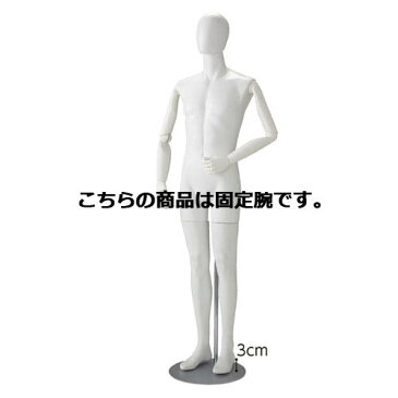 【まとめ買い10個セット品】 紳士腰受けマネキン 顔付き固定腕 【メーカー直送/代金引換決済不可】【店舗什器 マネキン ディスプレー ボディ 店舗備品】【ECJ】