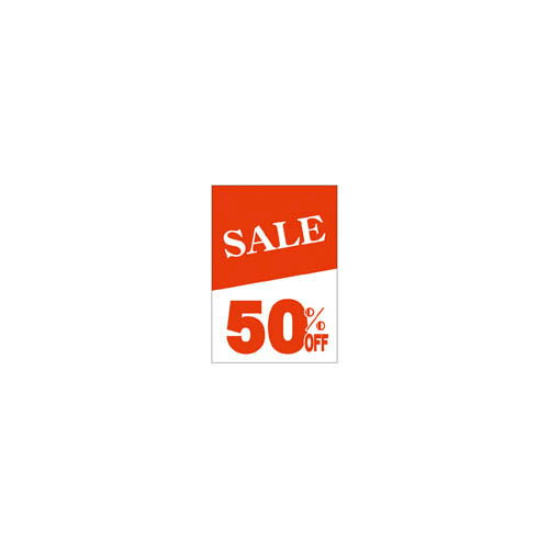 【まとめ買い10個セット品】SALE ポップ A4 50%OFF 20枚 61-231-17-7【販促用品 ポスター POP タグ 店舗備品】【ECJ】