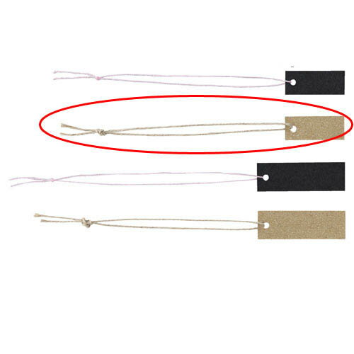 さげ札ミニパック(色糸付き) 小 クラフト 100枚 61-754-89-1【販促用品 値付け用品 さげ札 さげ札ミニパック】【販促用品 ポスター POP タグ 店舗備品】【ECJ】