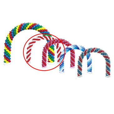 【まとめ買い10個セット品】 バルーンアーチセット 白×レッド【販促用品 ポスター POP ディスプレー 店舗備品】【ECJ】