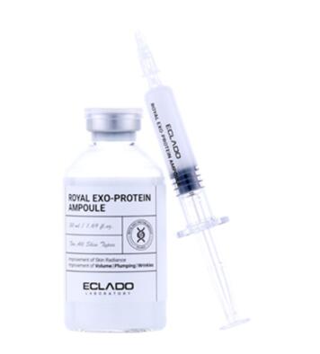 商品名ECLADO ロイヤル エクソ プロテイン アンプル 50ml 内容量50ml 商品区分化粧品 原産国大韓民国（韓国） 広告文責株式会社エクラド　02-523-9890 メーカー名株式会社エクラド（韓国） 輸入者名本商品は個人輸入商品のため、購入者が輸入者となります。 全成分 水、グリセリン、プロパンジオール、ジプロピレングリコール、1,2-ヘキサンジオール、セラミドNP、ヒドロキシフェニルプロパミドベンゾイックアシッド、マデカッソシド、オーツプロテイン、ミルクプロテイン、ポットマリーゴールドプロテイン、コメプロテイン、ツボクサカルス細胞外小胞、ブドウ細胞細胞外小胞、リンゴ細胞細胞外小胞、α-ビサボロール、トリペプチド-1、パルミトイルトリペプチド-1、ノナペプチド-1、ヘキサペプチド-9、ジペプチド-2、銅トリペプチド-1、アセチルテトラペプチド-5、アセチルヘキサペプチド-8、パルミトイルペンタペプチド-4、カプリリルグリコール、グリセレス-26、ポリアクリレート-13、ヒドロキシエチルアクリレート/アクリロイルジメチルタウリンNaコポリマー、カプリル酸/カプリン酸トリグリセリド、水添ポリイソブテン、BG、スクロースパルミテート、ソルビタンイソステアレート、ポリグリセリル-10ラウレート、エチルヘキシルパルミテート、水添レシチン、エチルヘキシルグリセリン 使用上の注意 1. 化粧品の使用中・使用後、直射日光によって使用部位に赤み・腫れ・かゆみなどの異常が現れた場合は、専門医にご相談ください。 2. 傷のある部位へのご使用はお控えください。 3. お子様の手の届かない場所に保管してください。 4. 直射日光を避けて保管してください。 注意事項 ※本商品は韓国より海外直送いたします。関税・消費税が発生する場合がございます。 ※海外からの輸送のため、お届けまでに通常より日数をいただく場合がございます。 ※商品のパッケージは予告なく変更になる場合がございます。