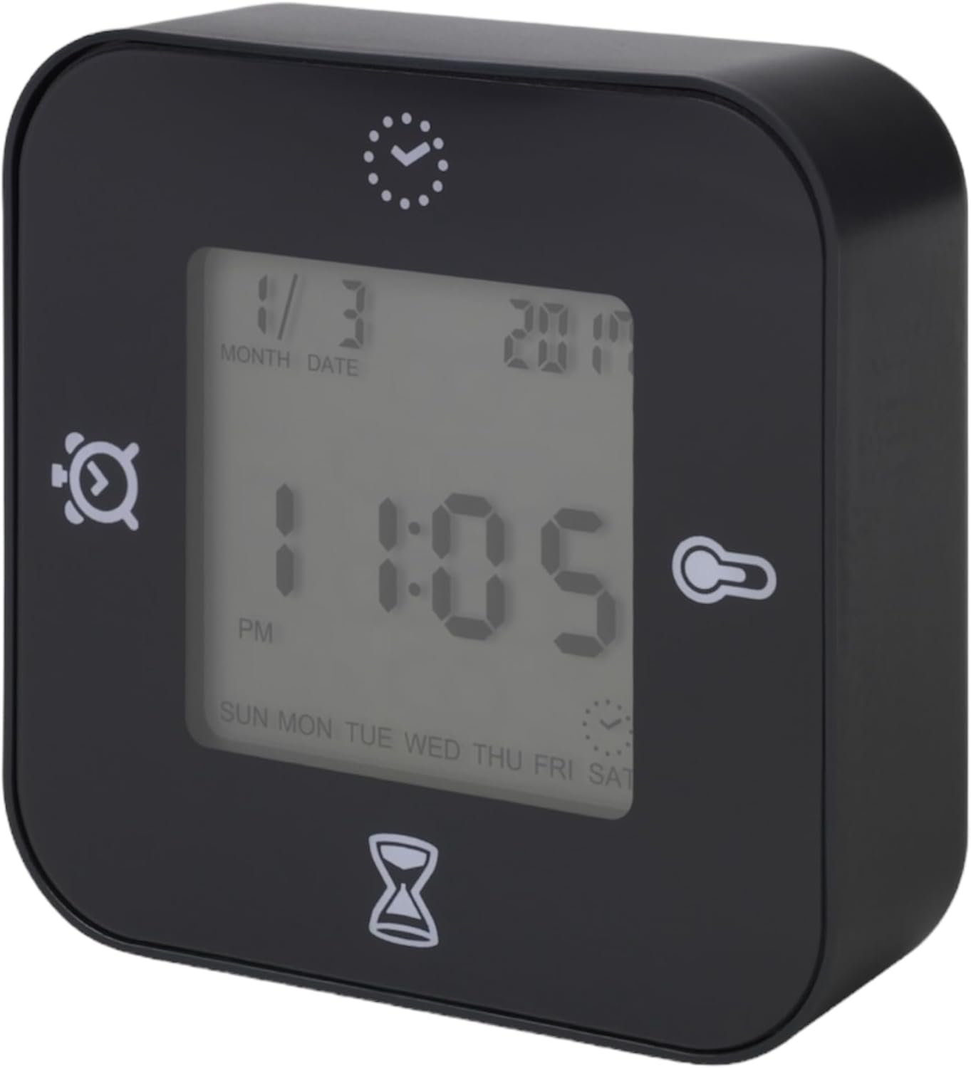 イケア クロッキス 時計 温度計 デジタルクロックインテリア雑貨リビング ブラック