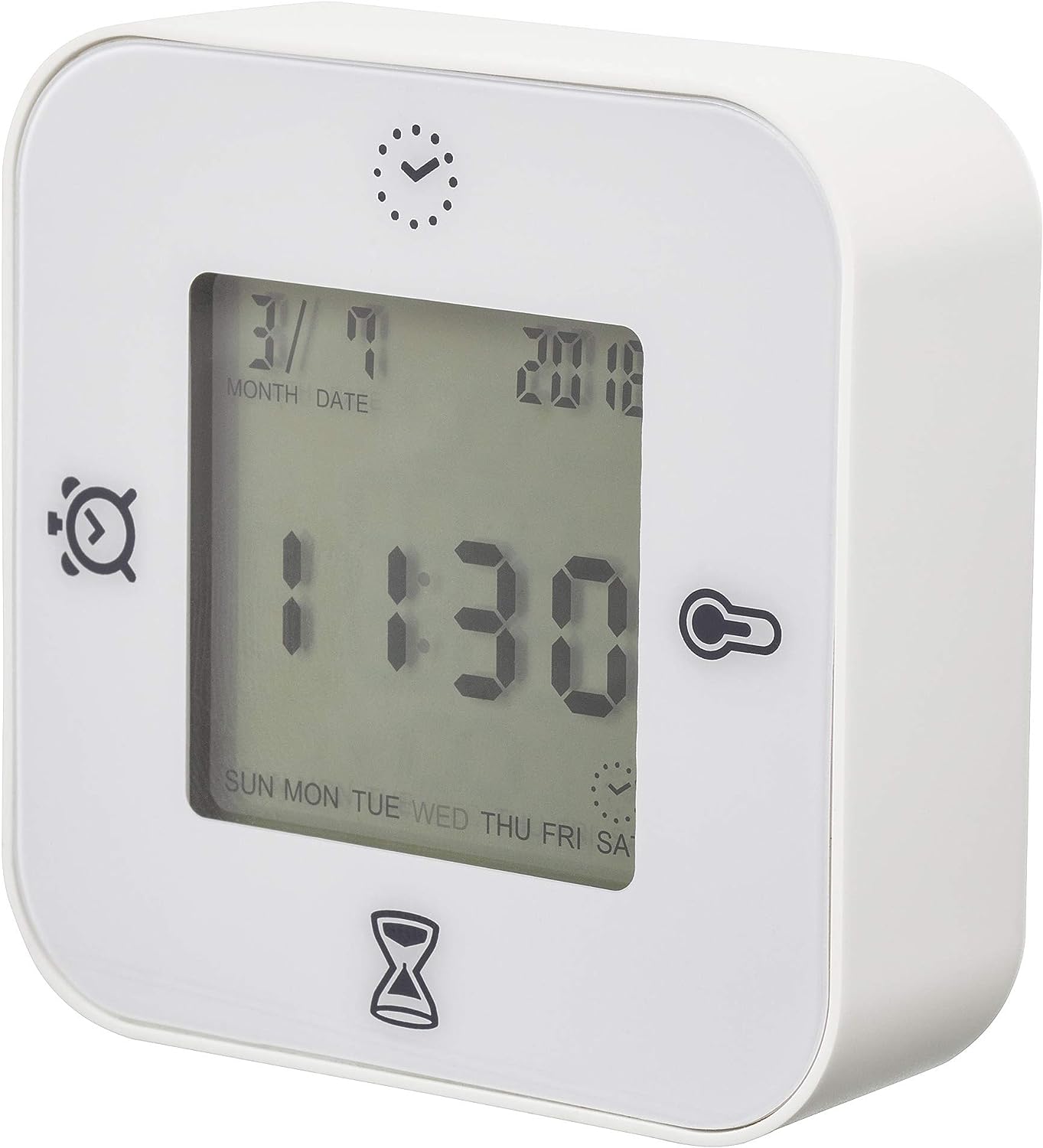 イケア クロッキス 時計 温度計 デジタルクロックインテリア雑貨リビング ホワイト