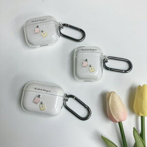 Airpods Airpods pro 3 ケース TPU シンプル クリア 透明 女性 香水 デザイン 韓国 エアーポッズ プロ カバー かわいい お揃い イヤホンケース カラビナ フック