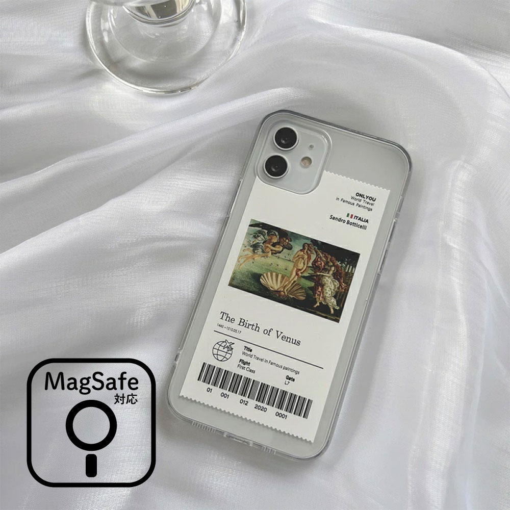 【ガラスフィルム付】 iphone15 ケース かわいい 可愛い 韓国 magsafe ケースiphone14ケース iPhone13 ケース 12 iPhoneseケース iPhoneケース iphone se マグセーフ 磁石 おしゃれ 絵画 アート ヴィーナスの誕生 サンドロ