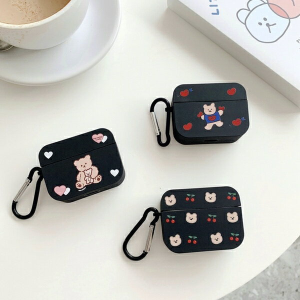 Airpods pro ケース シリコン 韓国 クマモチーフケース エアーポッズ プロ カバー かわいい 大人 可愛い おしゃれ イヤホンケース