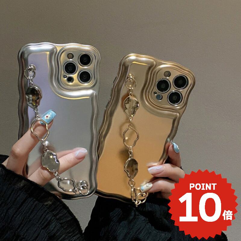 iphone15 ケース かわいい 韓国 チェーン iphone14 ケース iPhone13 ケース iPhonese ケース iPhone ケース iphone12 ケース おしゃれ TPU シルバー ゴールド シンプル おしゃれ レディース 女子