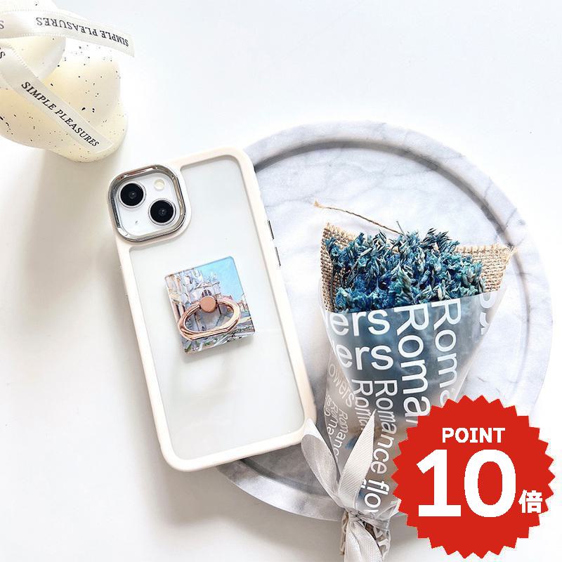 スマホリング おしゃれ 韓国 バンカーリング 携帯リング スマホグリップ グリップトック スマホスタンド スマホケース スマホアクセサリー カスタム 絵画 アート イラスト フランシス・カデル Santa Maria della Salute Venice