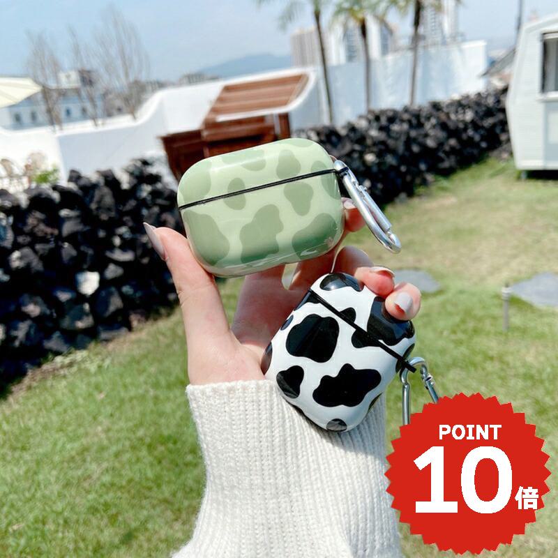 airpods ケース 韓国 airpods proケース おしゃれ 第2世代 ケース カバー airpods 2 3 第3世代 第1世代 第2世代対応 アニマル 牛柄 cow シンプル 大人 ハードケース