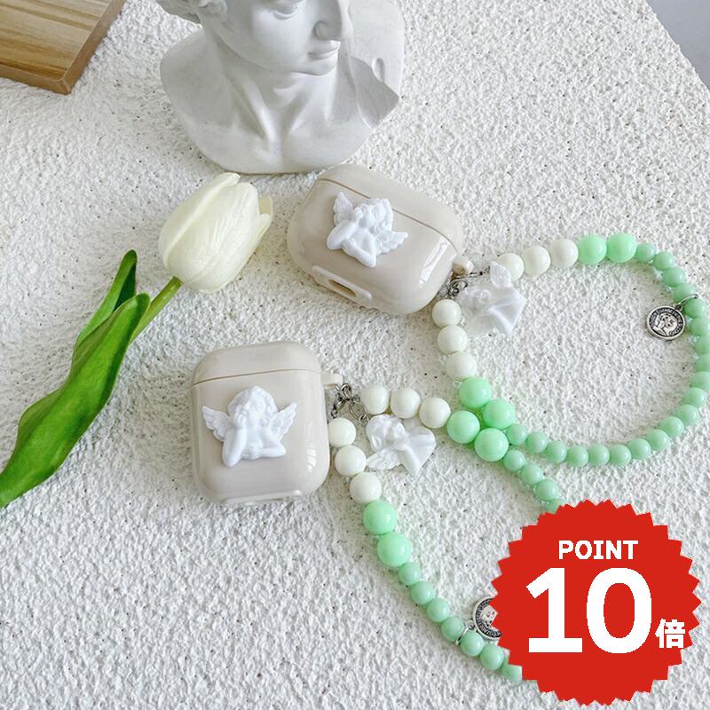 airpods ケース 韓国 airpods proケース おしゃれ 第2世代 ケース カバー airpods 2 3 第3世代 第1世代 第2世代対応 エンジェル 天使 くすみ シンプル レディース チャーム