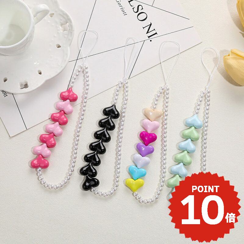 アクセサリー 韓国 チャーム ストラップ ハート バッグ ポーチ 財布 スマホケース 携帯ケース カスタム かわいい おしゃれ 飾り お揃い ペア レディース 女性