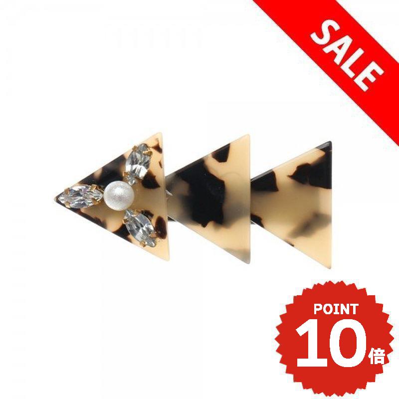 ビジュー三角クリップピン ベージュ レディース 髪留め ヘアアクセサリー ヘアクリップ ヘアピン onlyou オンリーユー