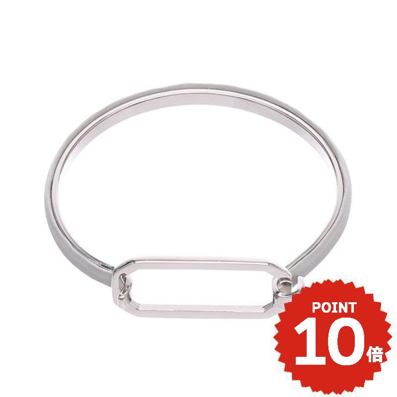 バックルフックメタルスリムバングル グレー レディースアクセサリー onlyou オンリーユー