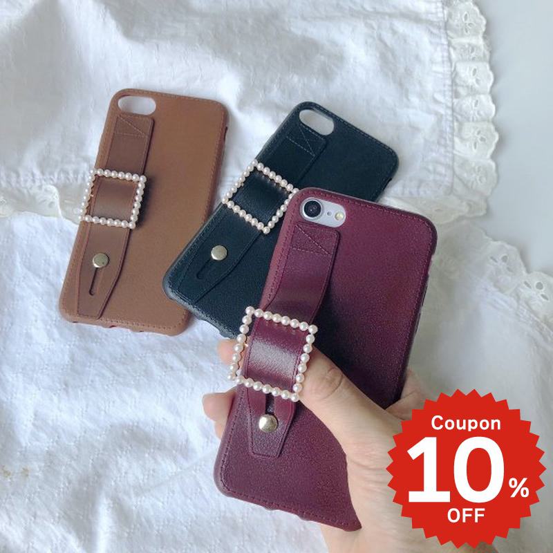 樂天商城 - iphonese ケース かわいい 韓国 第2世代 第3世代 iPhonexrケース iphoneXs ケース iphonexsmax かわいい 大人かわいい おしゃれ レザー パール バックルベルト バンド 落下防止 シンプル