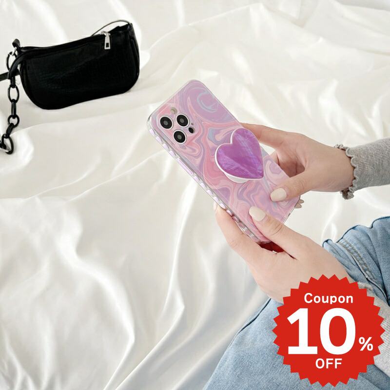 乐天商城 - iphone12 ケース 大人かわいい mini pro max iphone11 アイフォン iPhone ケース iphonexrケース iphone se 韓国 大人 女子 ハート グリップ マーブル