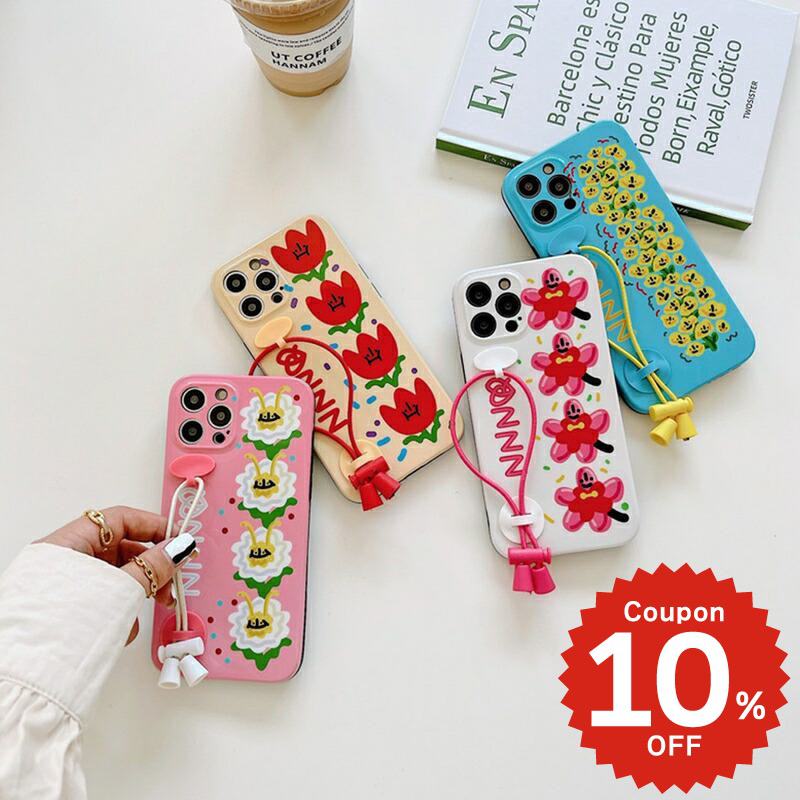 iphone12 ケース 大人かわいい mini pro max iphone11 アイフォン iPhone ケース iphonexrケース iphone se 韓国 大人 女子 TPU 花 総柄 おもしろ チャーム グリップ