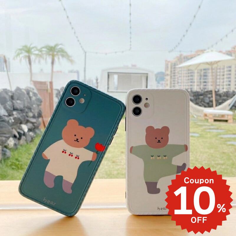 乐天商城 - iphone12 ケース 大人かわいい mini pro max iphone11 アイフォン iPhone ケース iphonexrケース iphone se 韓国 大人 女子 TPU くま クマ キャラクター デザイン