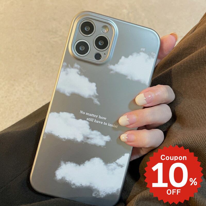 乐天商城 - iphone13 ケース 韓国 かわいい iphone12 mini ケース iphone12 pro ケース iphone11 アイフォン iPhone ケース iphonese ケース TPU クラウド 雲 英字 大人 シンプル レディース 女性