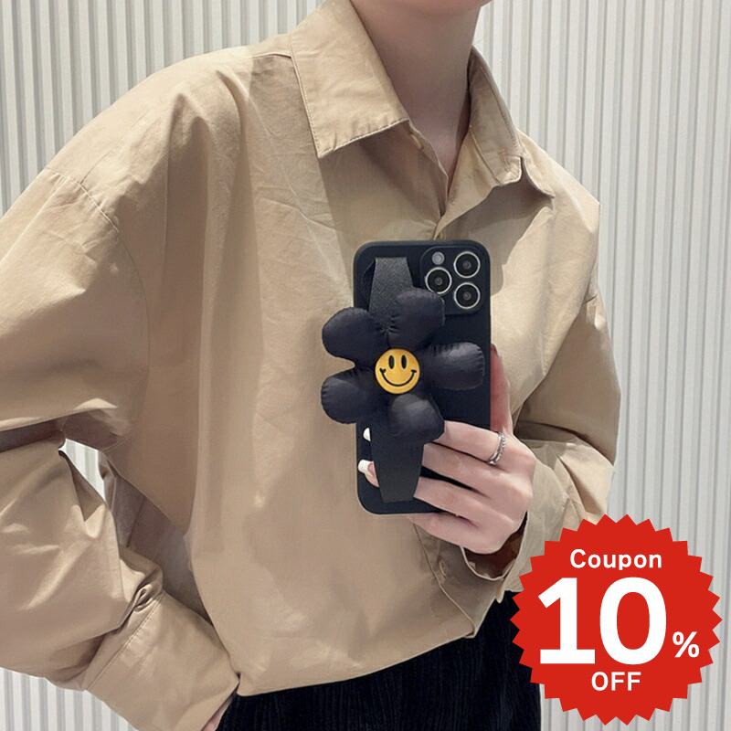 Rakuten - iphone13 ケース 韓国 かわいい iphone12 mini ケース pro iphone11 アイフォン iPhone ケース iphone13 ケース iphonese ケース バンド スマイル フラワー レディース