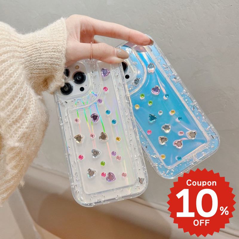 Rakuten - iphone14 ケース 韓国 かわいい iphone13 ケース iphone14pro iphone13 pro iphone12 mini ケース iphone11 アイフォン iPhone ケース iphonese ケース かわいい おしゃれ TPU オーロラ クリア 透明 デコレーション シール おしゃれ かわいい