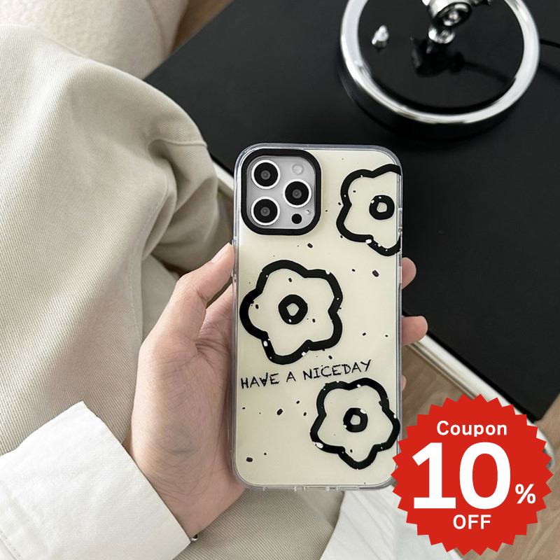 Rakuten - iphone14 ケース 韓国 かわいい 花 iphone13 ケース iphone14pro iphone13 pro iphone12 mini ケース iphone11 アイフォン iPhone ケース iphonese ケース 韓国 おしゃれ アクリル モノトーン フラワー シンプル おしゃれ かわいい レディース