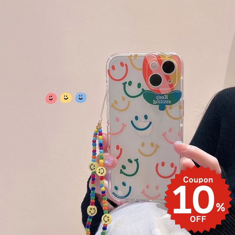 乐天商城 - iphone16 ケース iphone15 ケース かわいい 韓国 シリコン iphone14 ケース iPhone13 ケース iPhonese ケース iPhone ケース iphone12 ケース おしゃれ スマイル カラフル クリア 透明 レディース