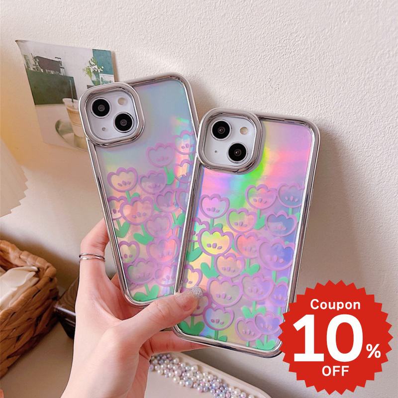 樂天商城 - iphone14 ケース 韓国 かわいい 花 iphone13 ケース iphone14pro iphone13 pro iphone12 mini ケース iphone11 アイフォン iPhone ケース iphonese ケース 韓国 かわいい おしゃれ TPU チューリップ 総柄 オーロラ レディース 大人 女子
