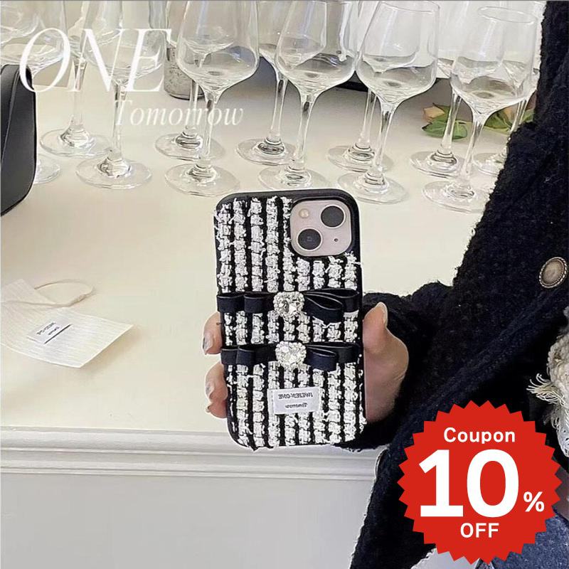 乐天商城 - iphone15 ケース かわいい 韓国 iphone14 ケース iPhone13 ケース iPhonese ケース iPhone ケース iphone12 ケース おしゃれ TPU ツイード リボン りぼん ガーリー レディース 大人 女子