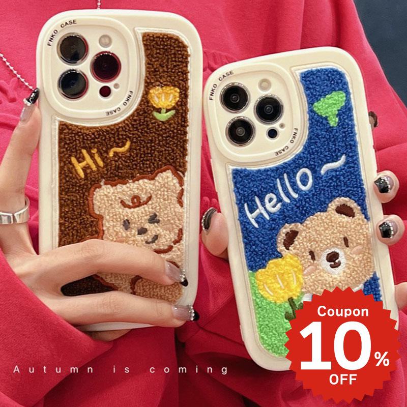 樂天商城 - iphone14 ケース 韓国 かわいい iphone13 ケース iphone14pro iphone13 pro iphone12 mini ケース iphone11 アイフォン iPhone ケース iphonese ケース かわいい おしゃれ TPU モコモコ もこもこ 秋冬 くま ベアー レディース
