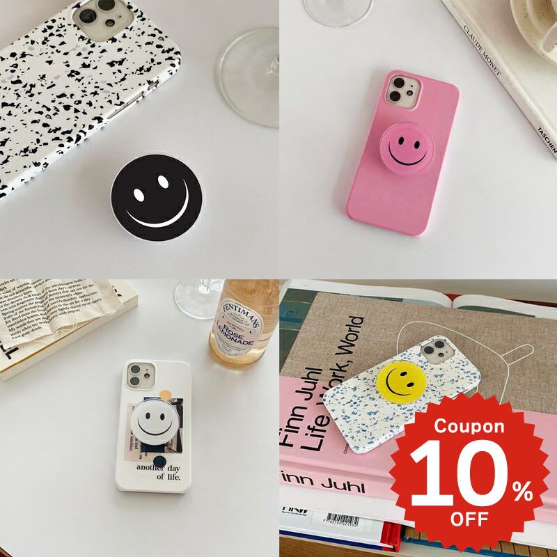 【即購入可能】n.SSign ジュニョクグッズ まとめ(希少スマホグリップ他) 楽天市場】スマホグリップ スマイルの通販