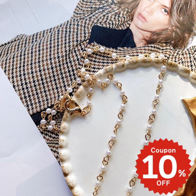 アクセサリー マスクチェーン ネックレス ストラップ レディース 韓国 お洒落 かわいい 紛失防止 デイリー パール ゴールド